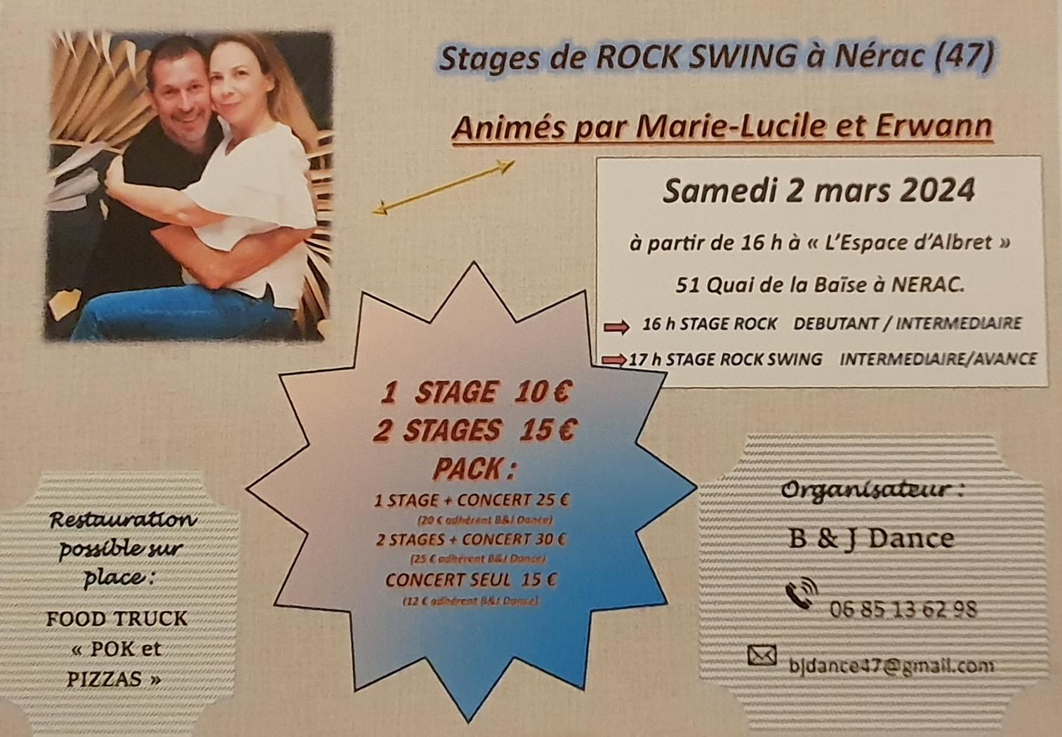 ATELIERS ROCK SWING AVEC MARIE LUCILE ET ERWANN BUVAT